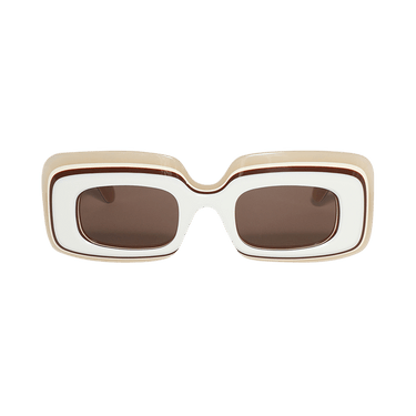 Loewe Multilayer Rectangular Sunglasses — White