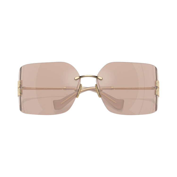 Miu Miu Irregular Sunglasses — Brown