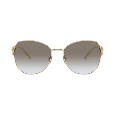 Prada Irregular Frame Sunglasses — Gold