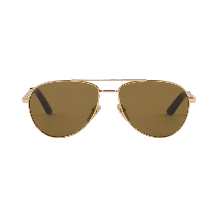 Prada Aviator Sunglasses — Gold