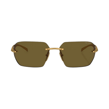 Prada Rimless Sunglasses — Brown
