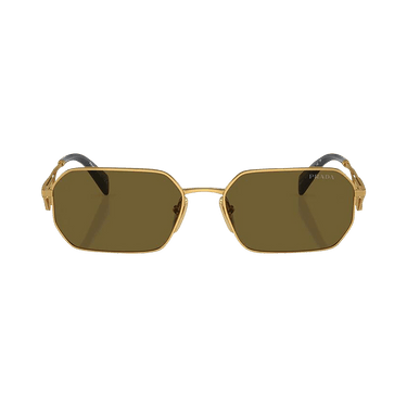 Prada Irregular Frame Sunglasses — Gold
