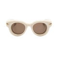 Loewe Inflated Round Sunglasses — Tan