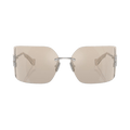 Miu Miu Irregular Sunglasses — Brown