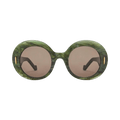 Loewe Round Screen Sunglasses — Green