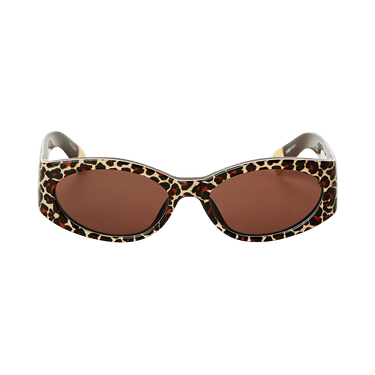 Jacquemus Ovalo Sunglasses — Brown