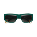 Jacquemus Pilota Sunglasses — Green