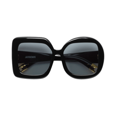 Jacquemus Square Round Sunglasses — Black