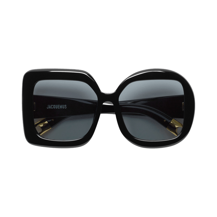 Jacquemus Square Round Sunglasses — Black