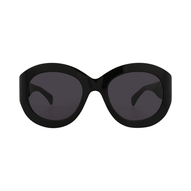 Alaïa Oval Sunglasses — Black