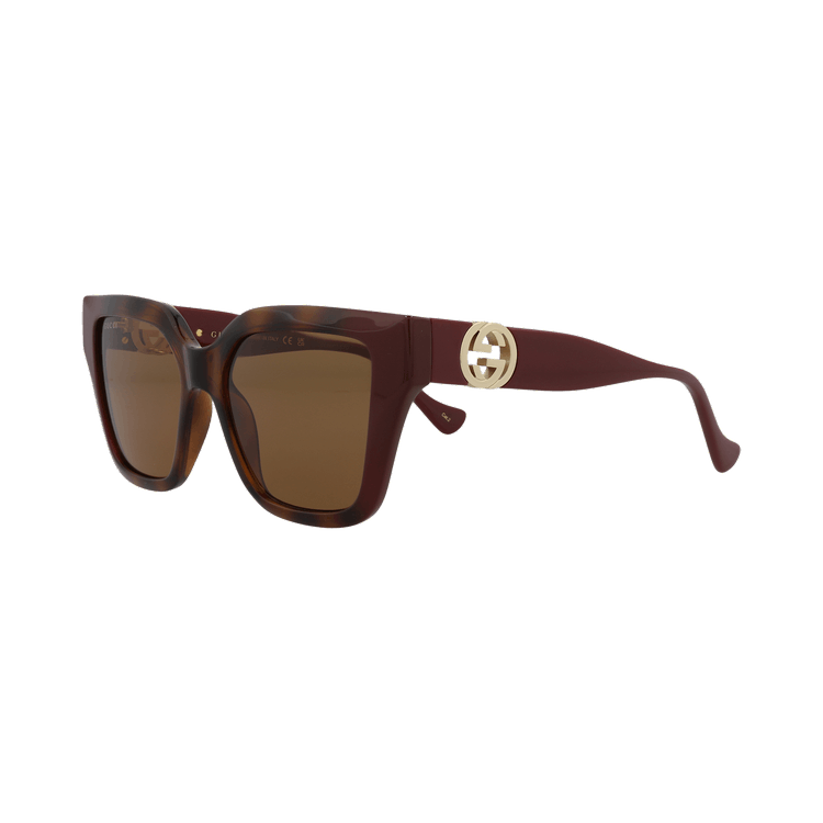 Gucci Square Sunglasses — Brown