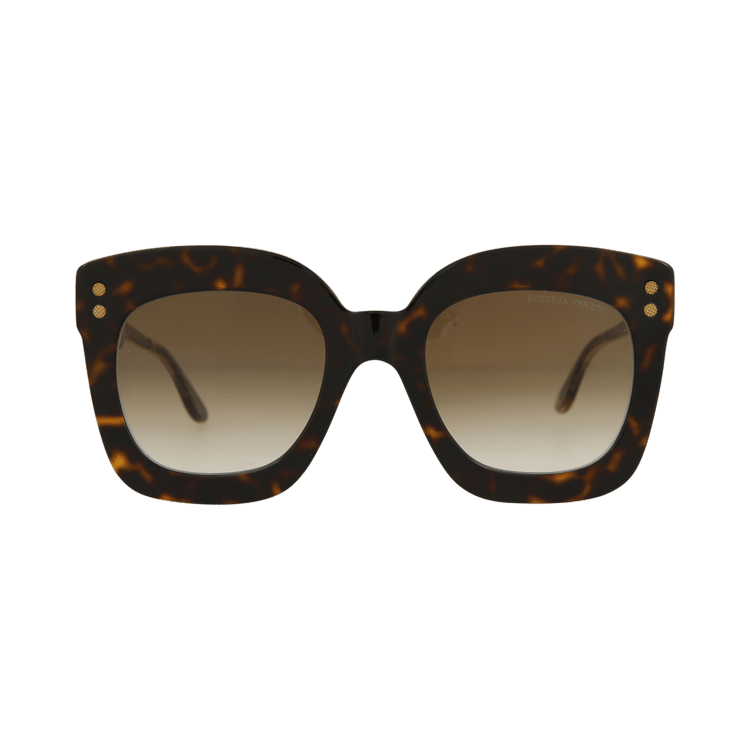 Bottega Veneta Square Sunglasses — Brown
