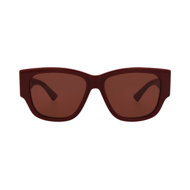Bottega Veneta Square Sunglasses — Red