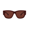 Bottega Veneta Square Sunglasses — Red