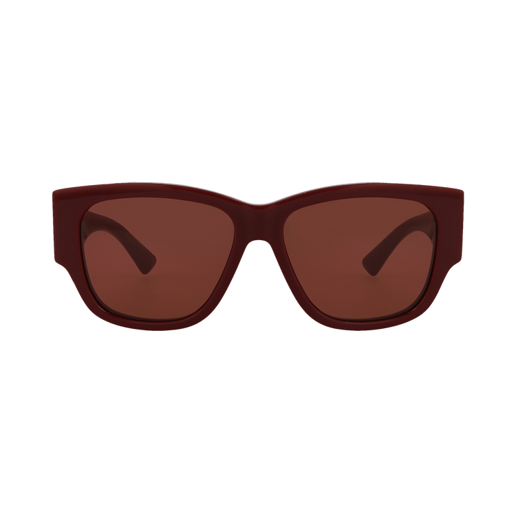Bottega Veneta Square Sunglasses — Red