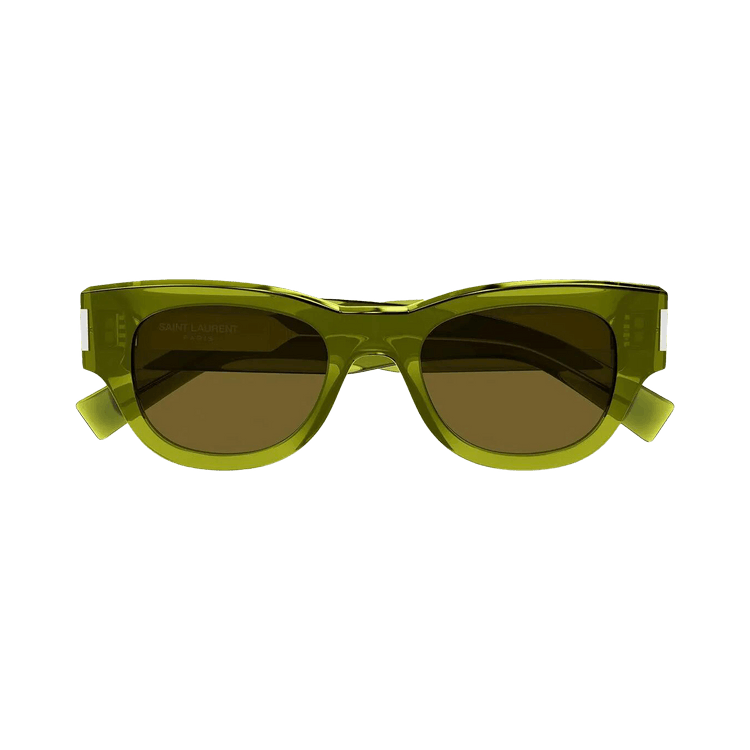 Saint Laurent Square Sunglasses — Green