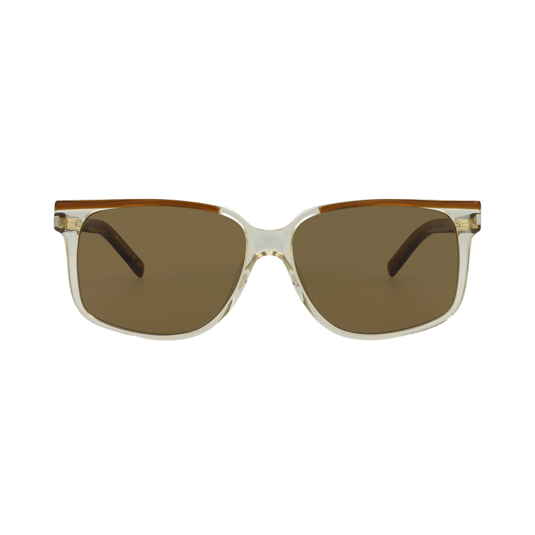 Saint Laurent Square Sunglasses — Brown