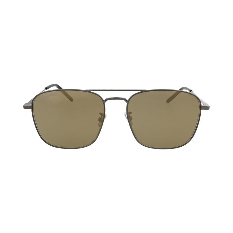 Saint Laurent Aviator Sunglasses — Silver