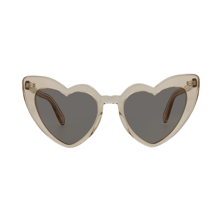 Saint Laurent Heart Sunglasses — Brown