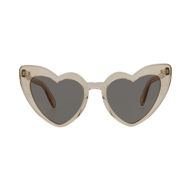 Saint Laurent Heart Sunglasses — Brown