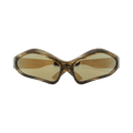 Balenciaga Fennec Oval Sunglasses — Brown