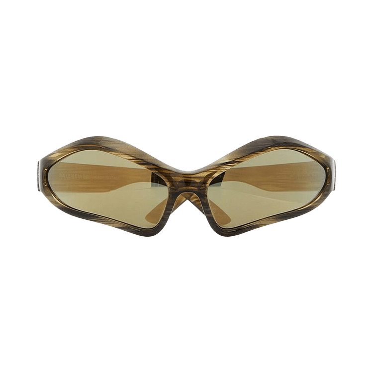 Balenciaga Fennec Oval Sunglasses — Brown