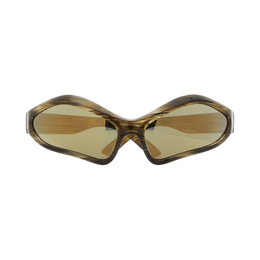 Balenciaga Fennec Oval Sunglasses — Brown