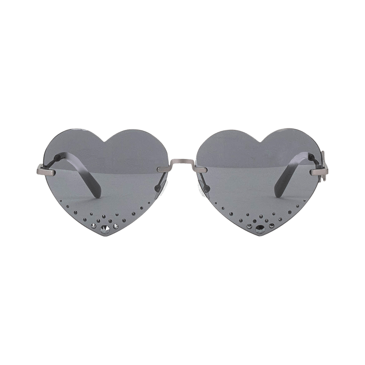 Kenzo Heart Frameless Sunglasses — Black