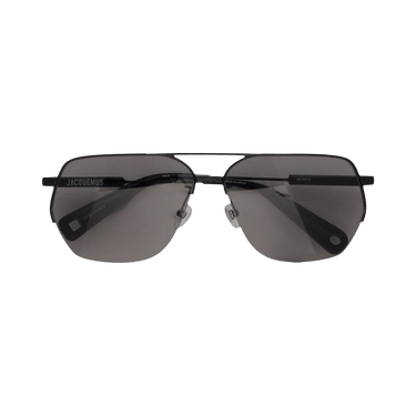 Jacquemus x Linda Farrow Aviator Sunglasses — Black