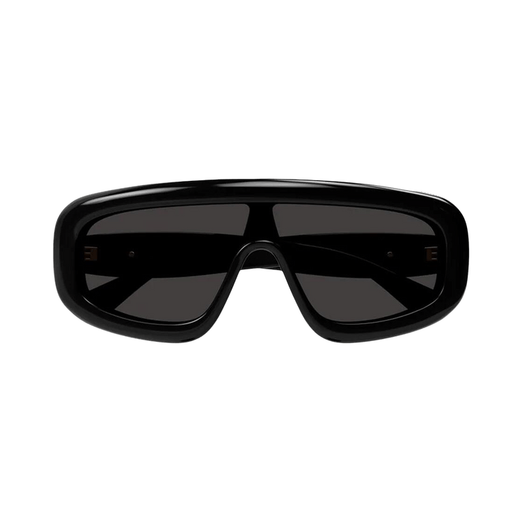 Bottega Veneta Bombe Shield Sunglasses — Black