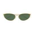 Bottega Veneta Knot Cat Eye Sunglasses — Gold