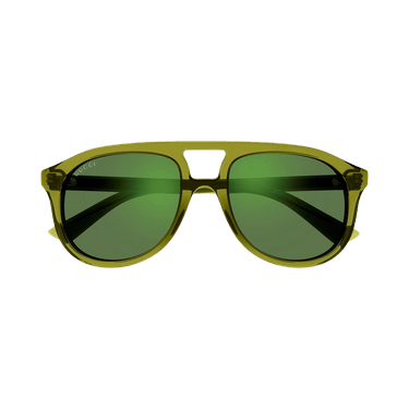 Gucci Aviator Style Sunglasses — Green