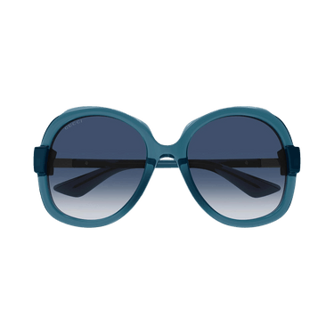 Gucci Round Oval Sunglasses — Blue
