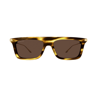 Gucci Square Sunglasses — Brown