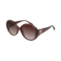 Alexander McQueen Round Sunglasses — Red