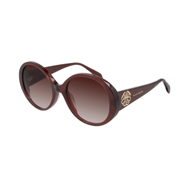 Alexander McQueen Round Sunglasses — Red