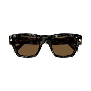 Alexander McQueen Square Sunglasses — Brown
