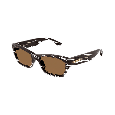 Bottega Veneta Square Sunglasses — Brown