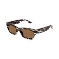 Bottega Veneta Square Sunglasses — Brown
