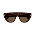 Alexander McQueen Shield Sunglasses — Brown