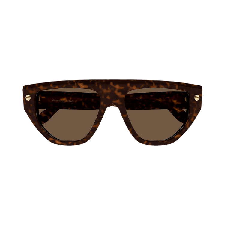 Alexander McQueen Shield Sunglasses — Brown