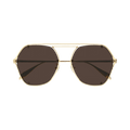 Alexander McQueen Aviator Sunglasses — Gold