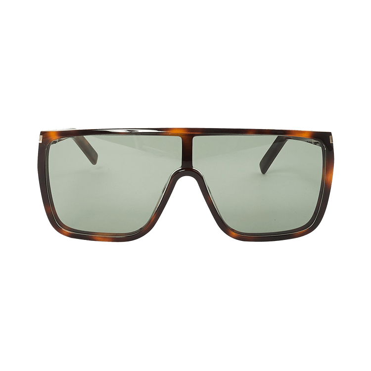 Saint Laurent Mask Sunglasses — Brown