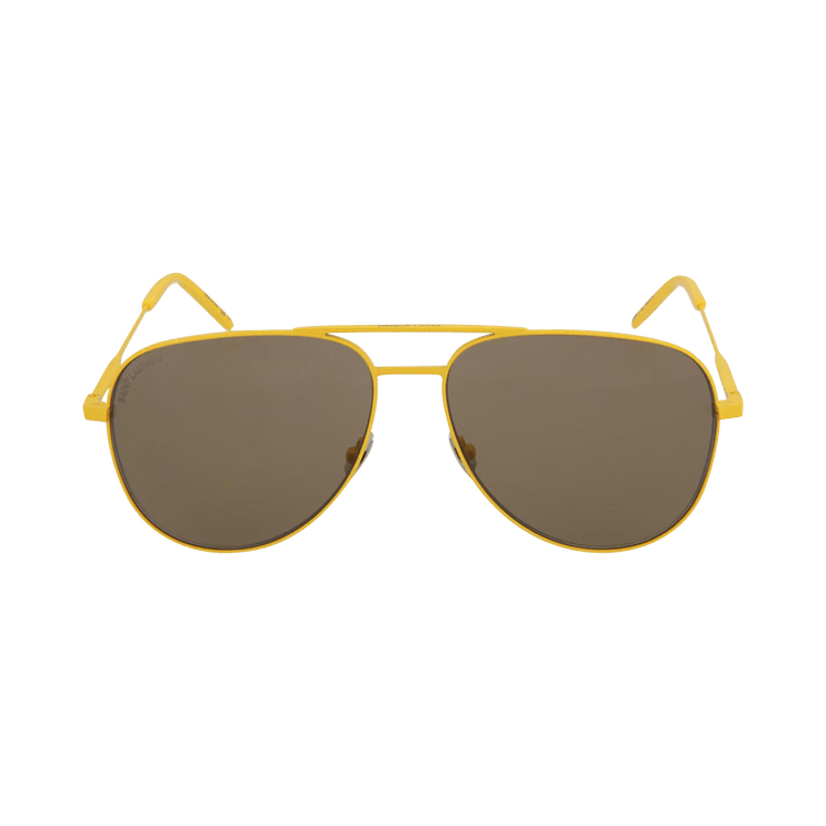 Saint Laurent Aviator Sunglasses — Yellow