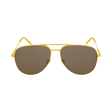 Saint Laurent Aviator Sunglasses — Yellow