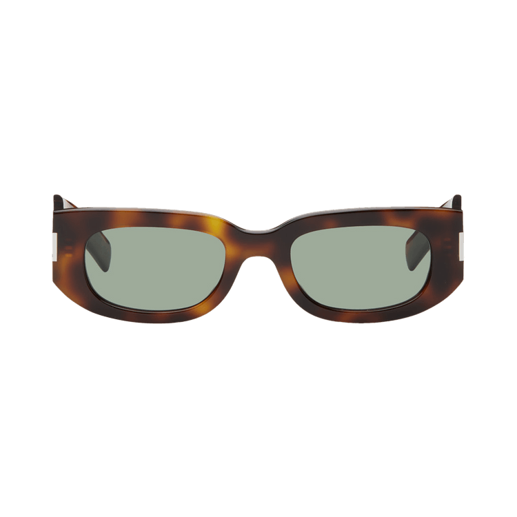 Saint Laurent Rectagular Sunglasses — Brown