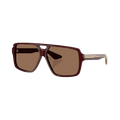 Khaite Square Sunglasses — Red