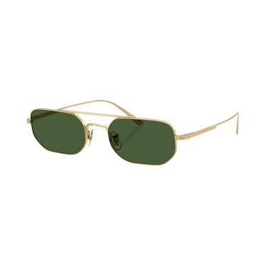 Khaite Rectangular Sunglasses — Gold