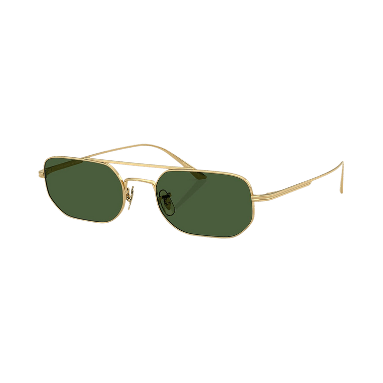 Khaite Rectangular Sunglasses — Gold