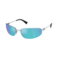 Miu Miu Oval Sunglasses — Silver